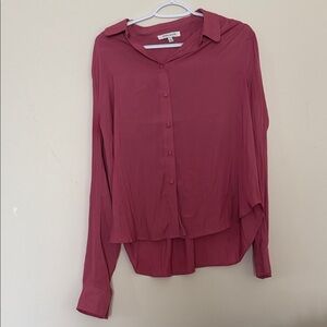Rose & Olive Deep Pink Button-Down Shirt
